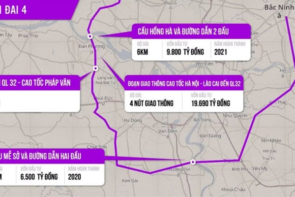 Cao tốc 6 làn xe dài gần 100km chạy quanh Hà Nội xuyên qua những địa bàn nào?